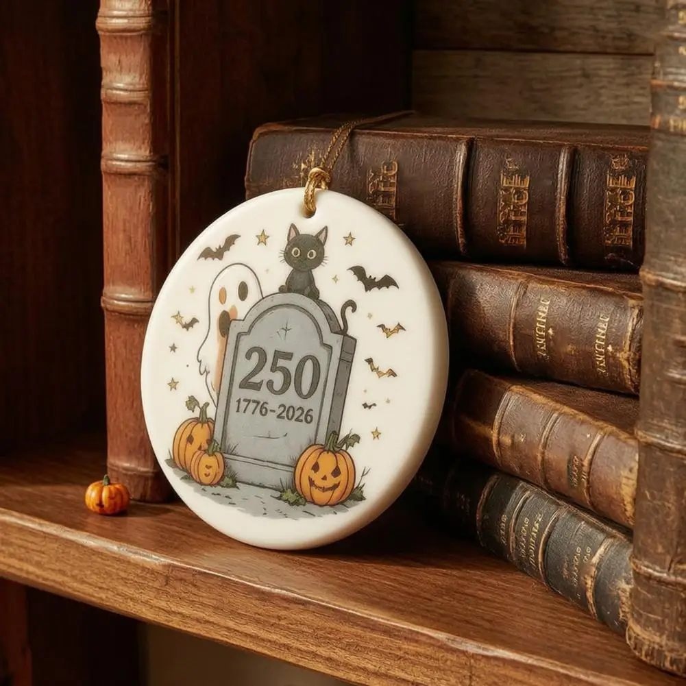 Themed Ornaments for Office Halloween 250th Anniversary Ornament America 1776-2026 Acrylic Pendant Patriotic for Tree
