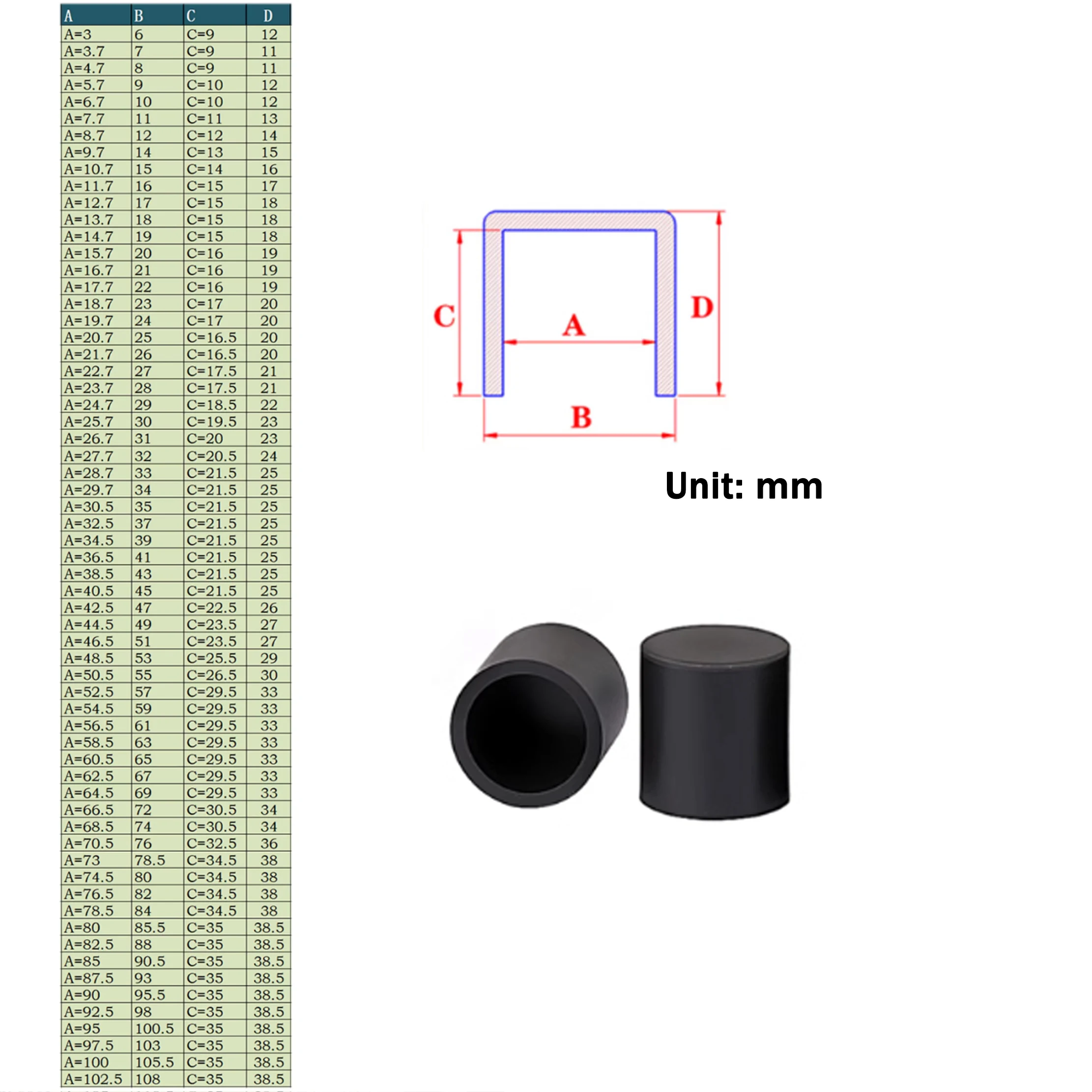 Silicone Rubber Soft Round End Cap Black/White 3~102.5mm Dust Seal Protection Gaskets Pipe Cover Caps Round Tube Insert Stoppers