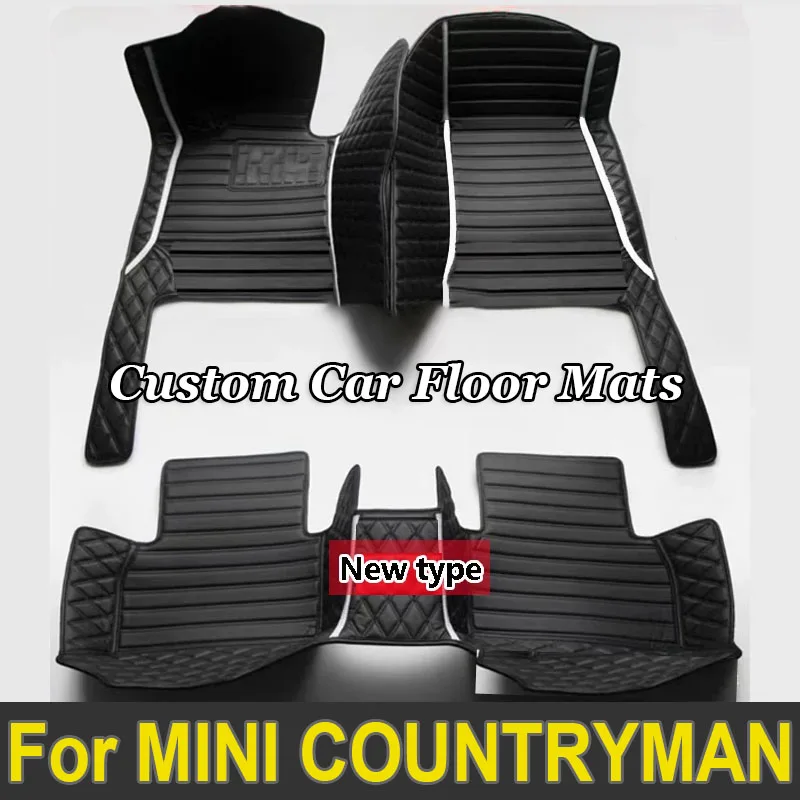 Car floor mats for MINI COUNTRYMAN FIVE-SEAT 2011 2012 2013 2014 2015 2016 Custom auto foot Pads automobile carpet cover