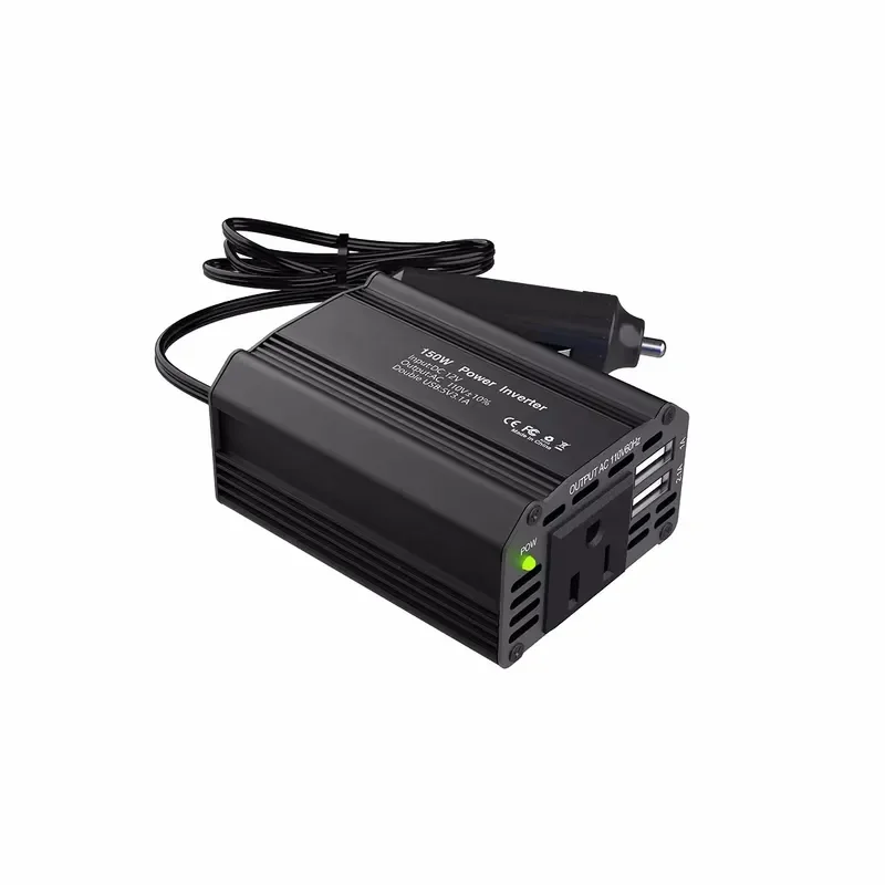 150W DC12V to 110V 220V Car Inverter, Portable Vehicle Power Converter