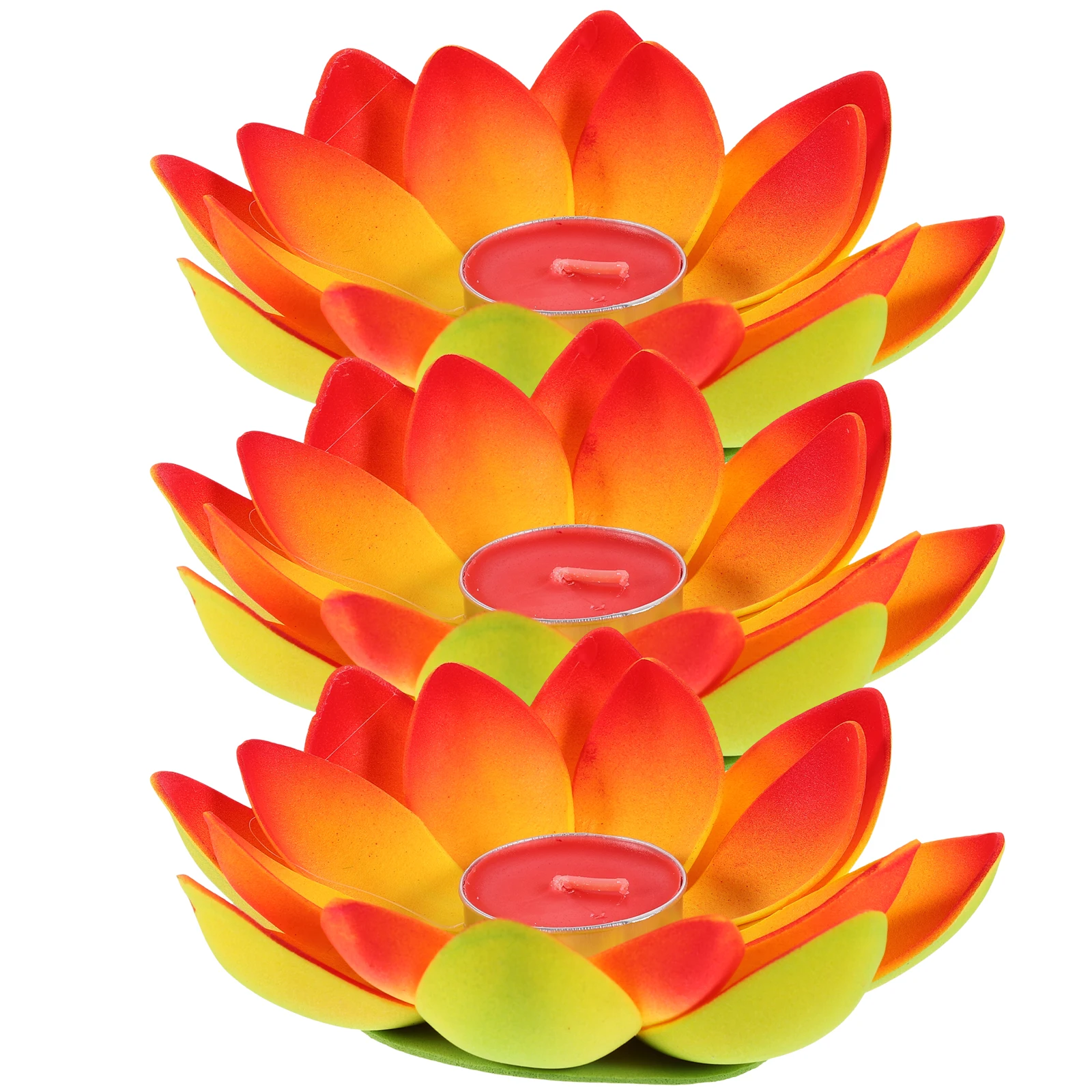 

3 Pcs Lotus Shape Light Eco Friendly Premium Material Home Decor Birthday Party Wedding Ornament Festival LED Lighting