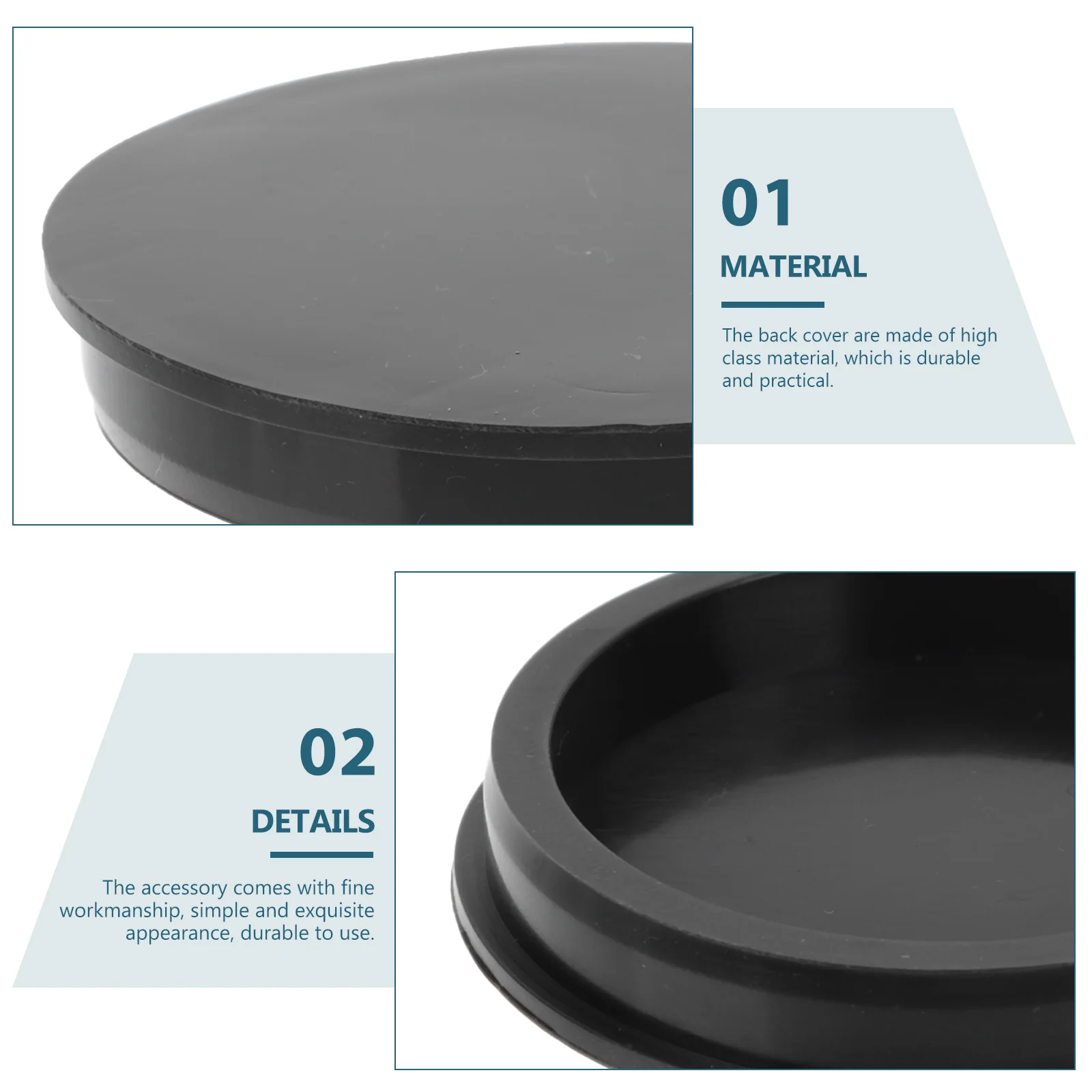 

2 Pcs Ethereal Drum Rubber Cover Tongue Sound Receiving Silicone Accessories Accessory Silica Gel Simple Rear