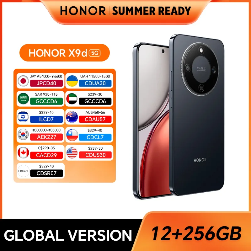 Global Version HONOR X9d 5G 6.79'' AMOLED Screen Snapdragon 6 Gen 4 108MP AI Camera 8300mAh Battery 66W SuperCharge