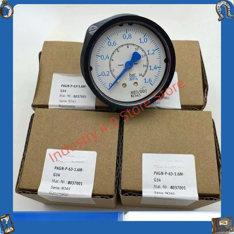 

Манометр 63 диаметра, 1.6 МПа, PAGN - P - 63-1.6 M - G 1 4 8037001, новый, оригинал
