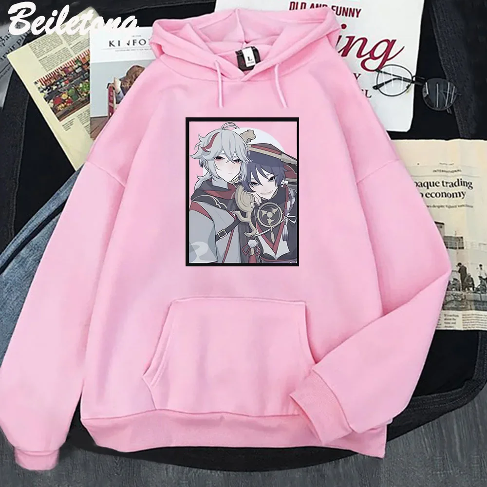 

Scaramouche Genshin Impact Hoodie Kawaii Clothing Aesthetic Print Kaedehara Kazuha Sweatshirt Women Girl Casual Manga Sportswear