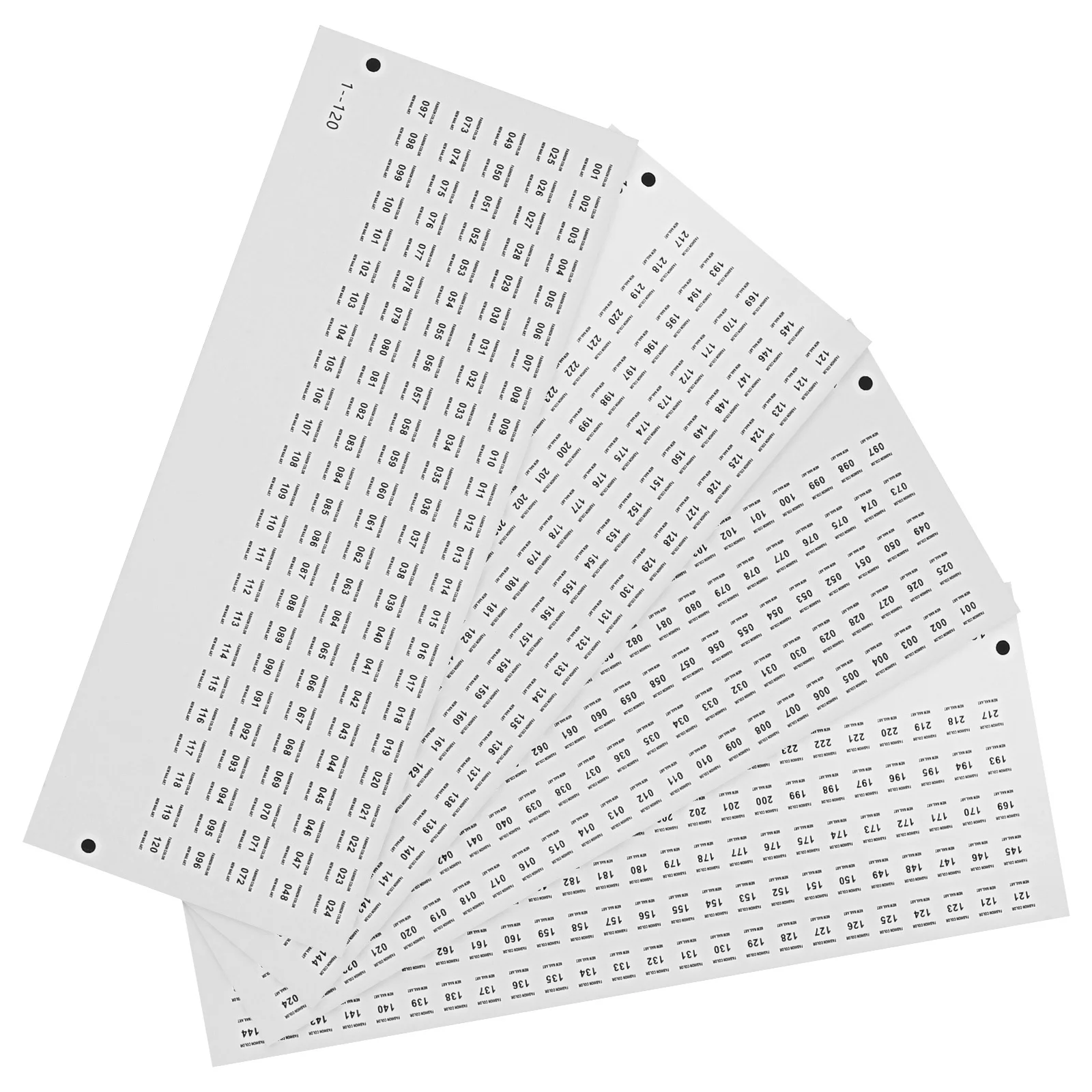 

4 Sheets Nail Color Number Stickers Self Adhesive Small Number Labels Peel Stick for Nail Polish Sorting Manicure Storage Uses