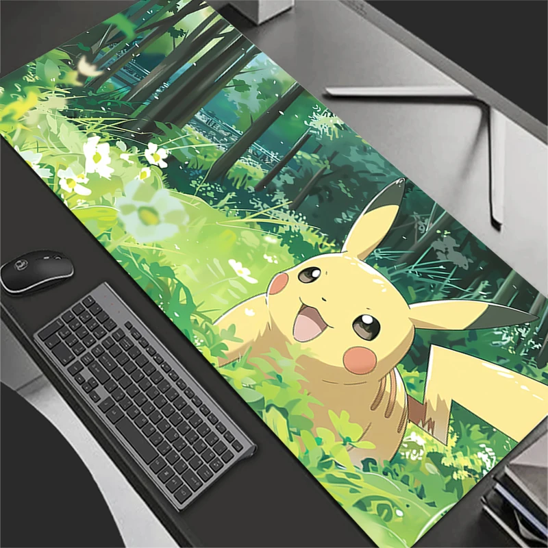 لوحة ماوس كبيرة ألعاب الكمبيوتر حصيرة مكتبية الحديثة الجدول لوحة المفاتيح الكمبيوتر المحمول السجاد XXL الألعاب P-Pokemons P-Pikachus Mousepad #3