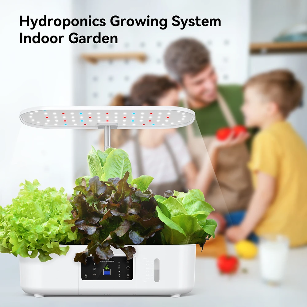 Plant Hydroponics System Growing Indoor Garden LED Light Smart Planting Machine Self Watering Indoor Home Gardening Planter