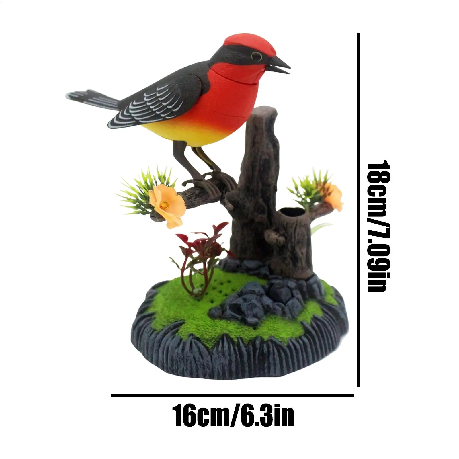 Porte-stylo électrique de Simulation d'oiseau, décoration de maison, oiseau décoratif réaliste pour animaux de compagnie, pour écoliers, chambre à coucher, salon, cuisine