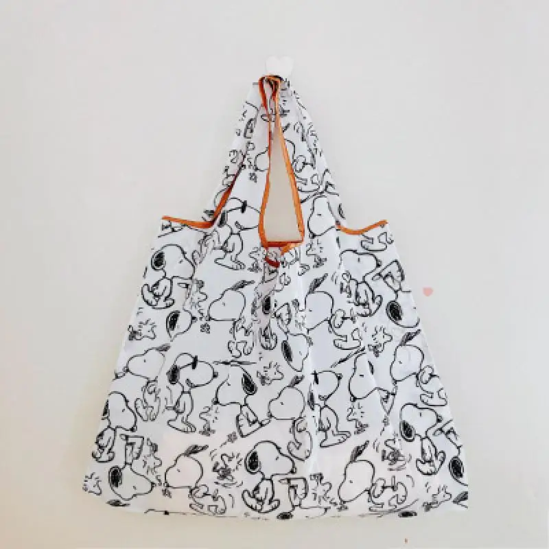 Cartoon Sanrioed My Melody Shopping Bag Kawaii Folding Eco-Friendly Shopping Bag Large Capacity Storage Bag for Home Daily Use