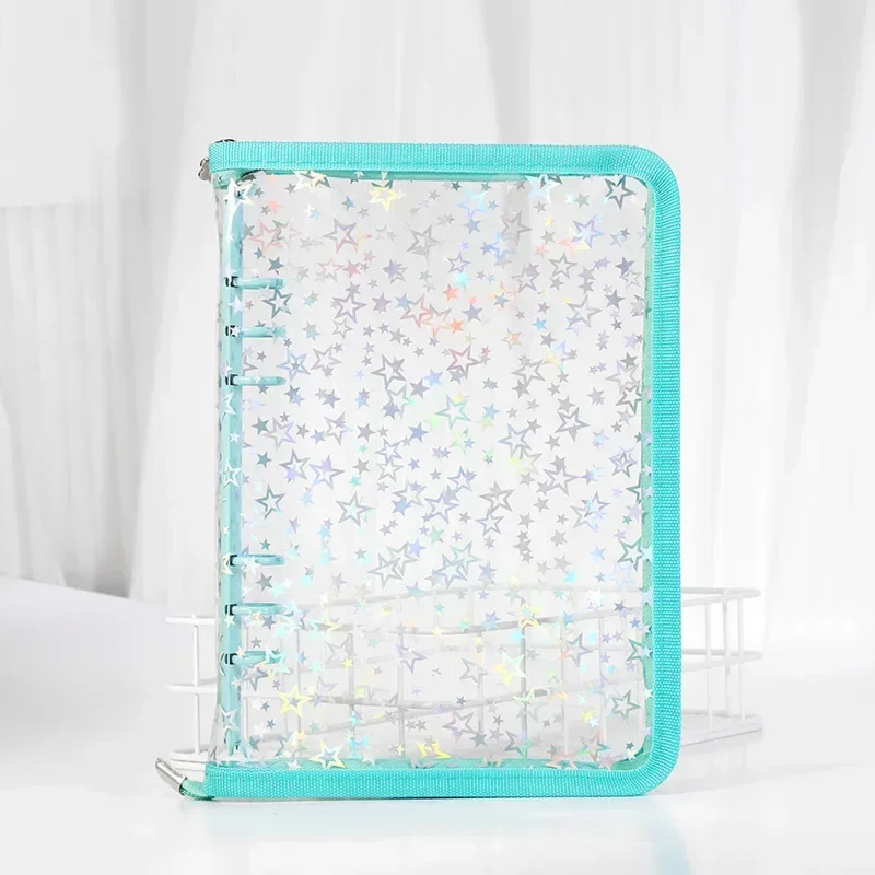A5 Laser Star Zipper Binder Organizer