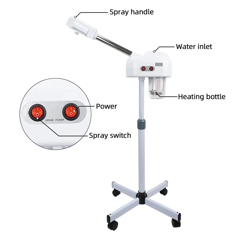 Profesjonalny ozonowy parowiec do twarzy nawilżający twarz mgła odmładzająca ciepła mgła nawilżacz głębokie oczyszczanie porów narzędzia do pielęgnacji skóry
