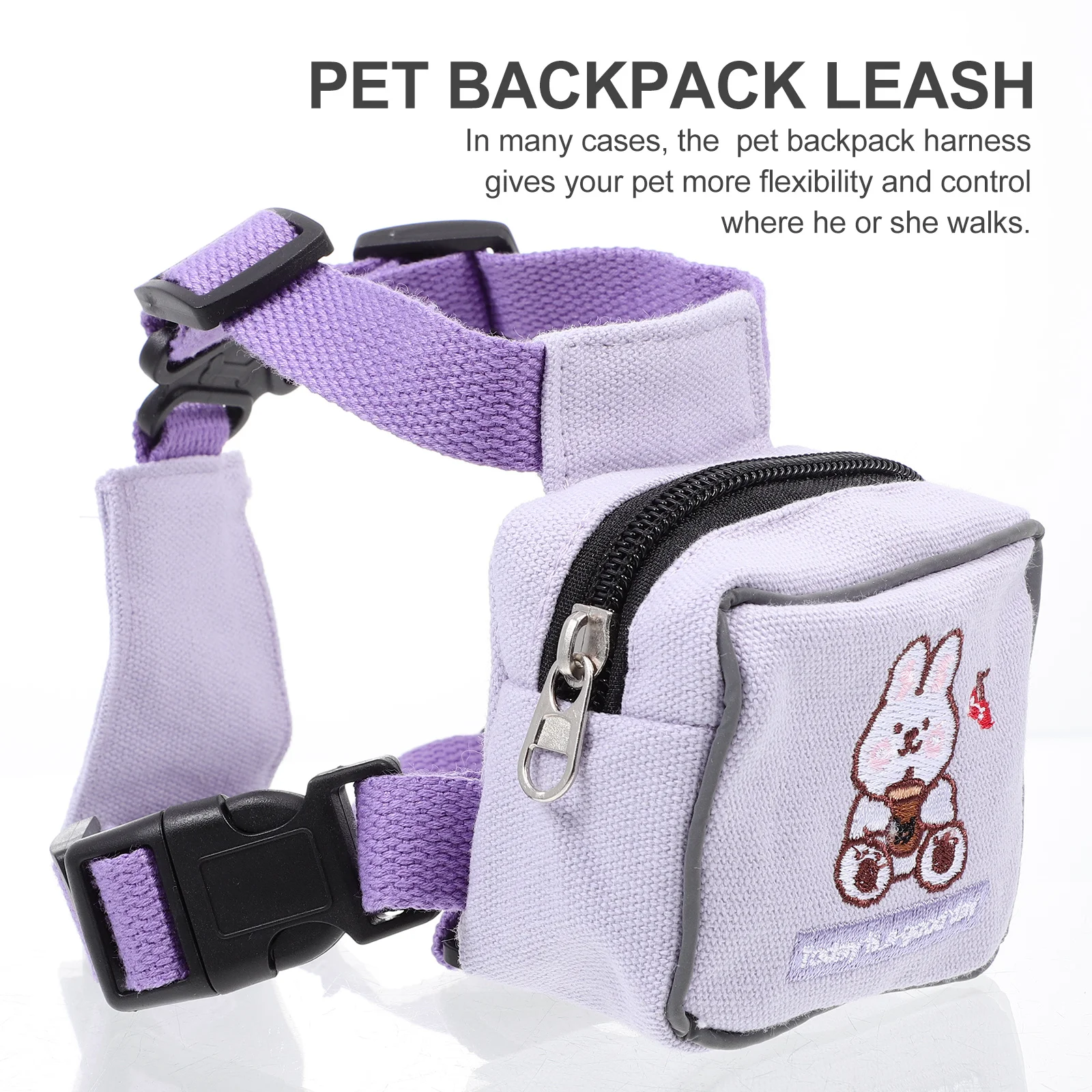 

Pet Backpack Leash Cat Harness Vest-Type Outdoor Training Polyester Durable Easy Wear Remove Comfortable Ergonomic Hand Control