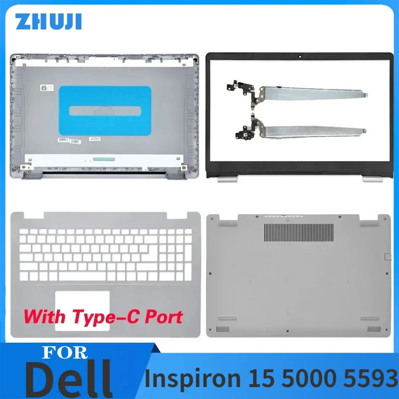 

New For Dell Inspiron 15 5000 5593 Laptop LCD Back Cover Front Bezel Hinges Palmrest Bottom Case Upper Top Shell 032TJM 0V5JHC