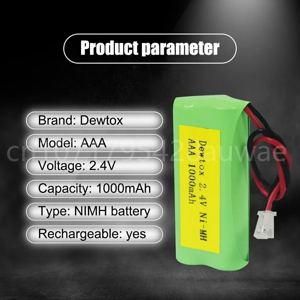 2,4 В AAA 2 * AAA 1000 мАч перезаряжаемый Ni-MH аккумулятор сотовый блок с вилками для радиоуправляемых игрушек, беспроводных телефонов