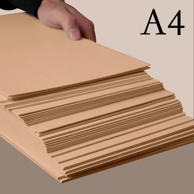 

5pcs A4 1mm 1.5mm 2mm 3mm Brown Cardboard Brown Paperboard Hard Thicked Paper For DIY Handmade Mould Album Cover Package Paintin