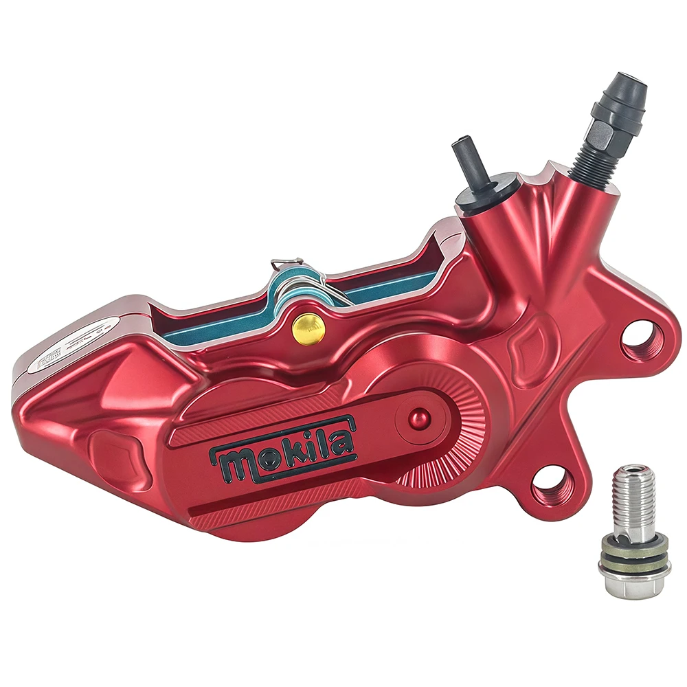 4 Piston Radial Mounting Brake Caliper Abalone Disc Brake Disc CNC Aluminum Alloy Accessories Modification Universal - Image 4