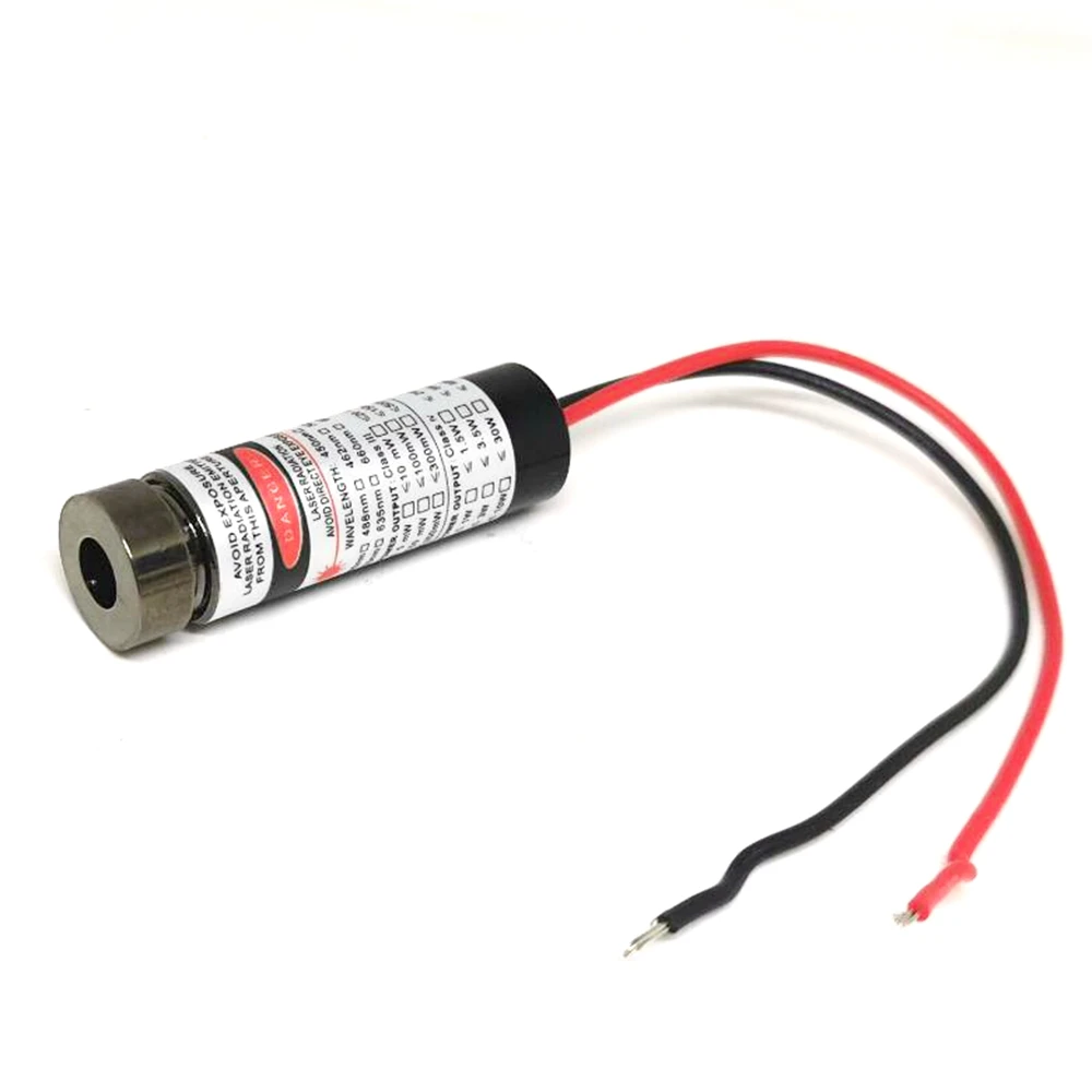 13Mm Dia Focusable 10Mw 650nm Rode Laser Module Dot/Lijn/Cross Lens 3V-6V