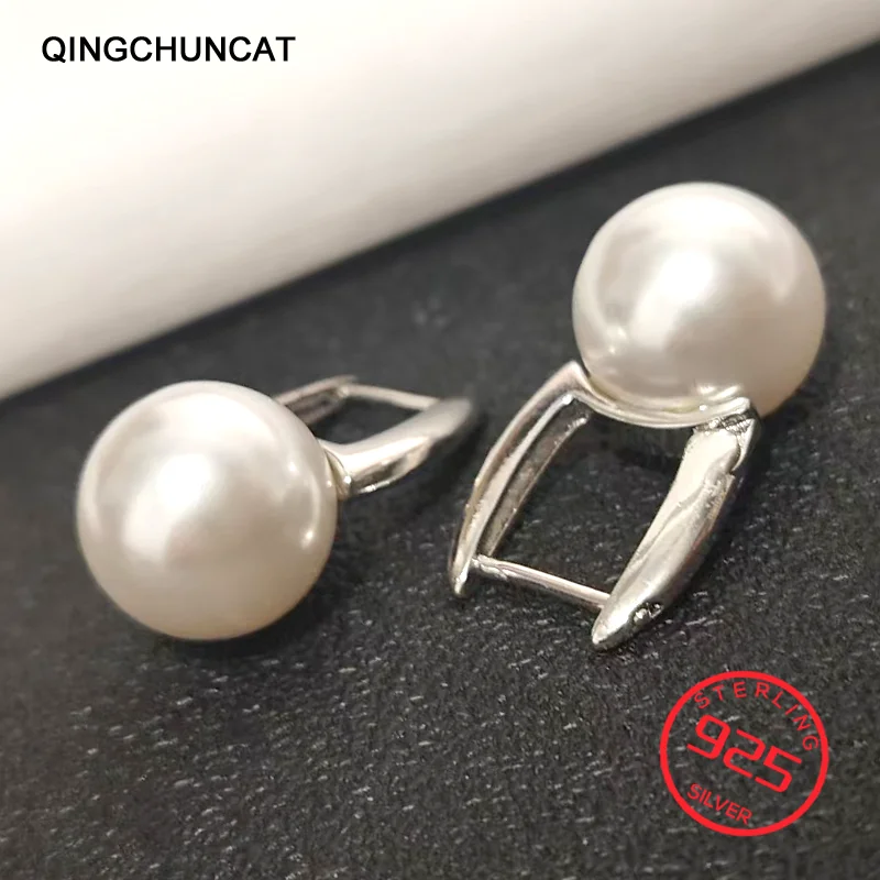 

Stud Earrings Crystal Earing Pendientes Mujer Boucle d'oreille 2026 Jewelry Brincos Pearls Bijoux Pearls 925 Sterling Silver Hot