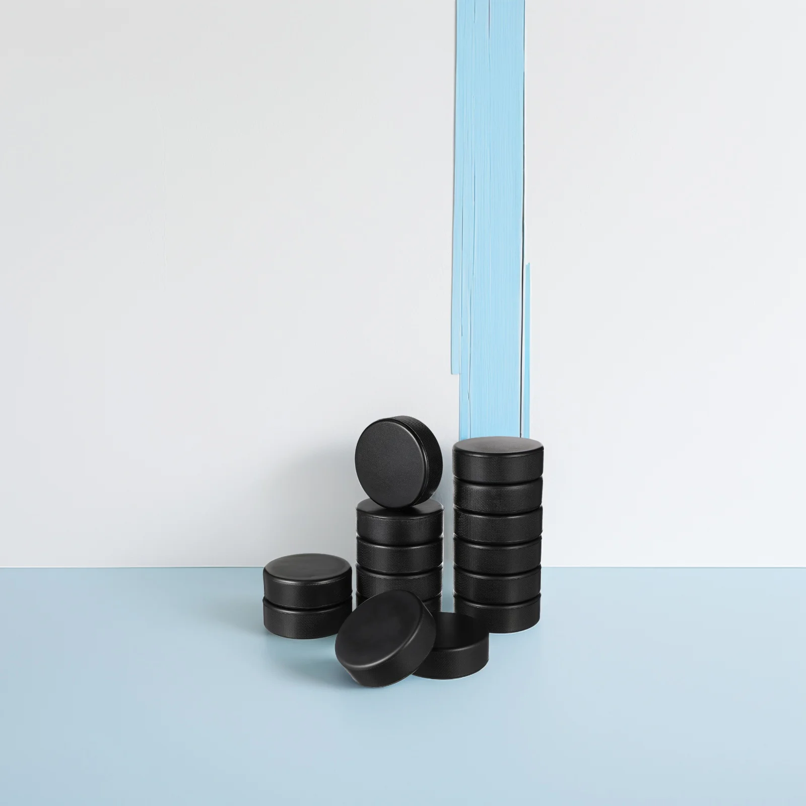 

24Pcs Foam Hockey Pucks Indoor Outdoor Training Soft PU Puck Reduced Noise Hockey Equipment Practice Bulk