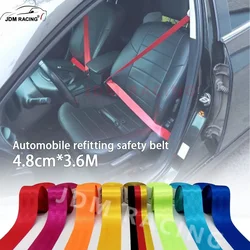 Auto 3.6 Meters Universal Strengthen Seat Belt Webbing Fabric Racing Car Modified Seat Safety Belts Harness Straps Standard A++