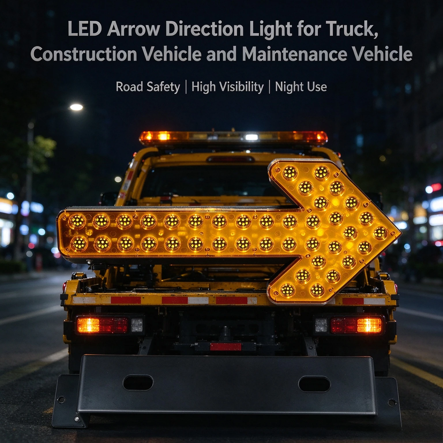 For LED Arrow Guide Light for Car Sprinkler Sweeper 12V 24V Induction Indicator Lamp Vehicle Directional Warning Signal