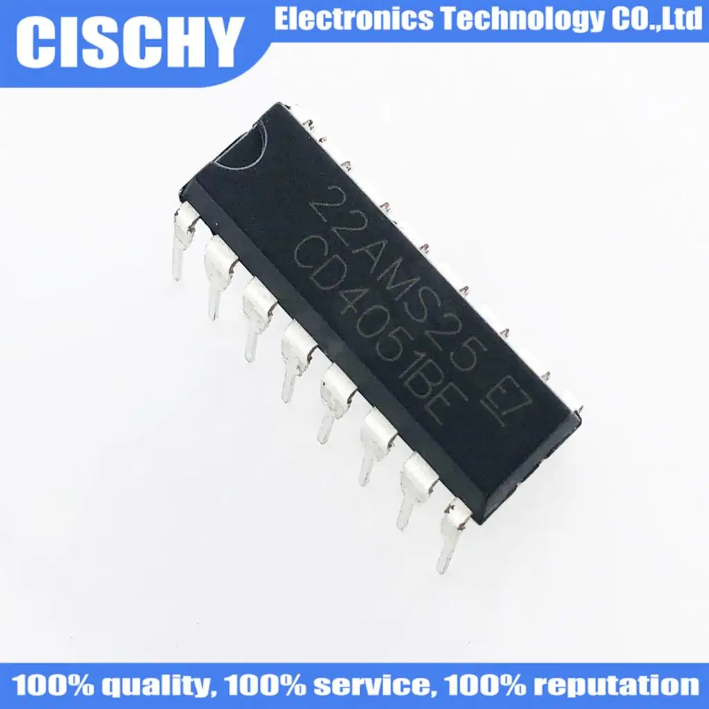 10PCS/lot CD4051BE CD4029BE CD4030BE CD4033BE CD4050BE CD4052BE CD4053BE DIP16 In Stock