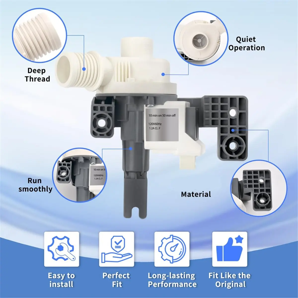 

Washing Machine Drain Pump for W10581874 AP6023189 PS11756530