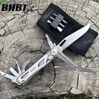 BHBT 14 in 1 Mini Multitool Knife EDC Multi Tool Folding Scissors Screwdriver Portable Outdoor Hand Tools