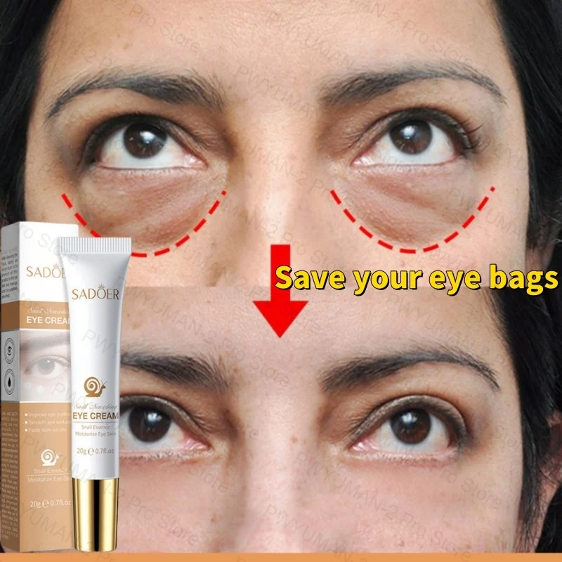 

Instant Eye Bag Removal Cream Collagen Removal Wrinkles Lifting Fade Fine Lines Moisturizing Brightening Anti Puffiness Eye Care