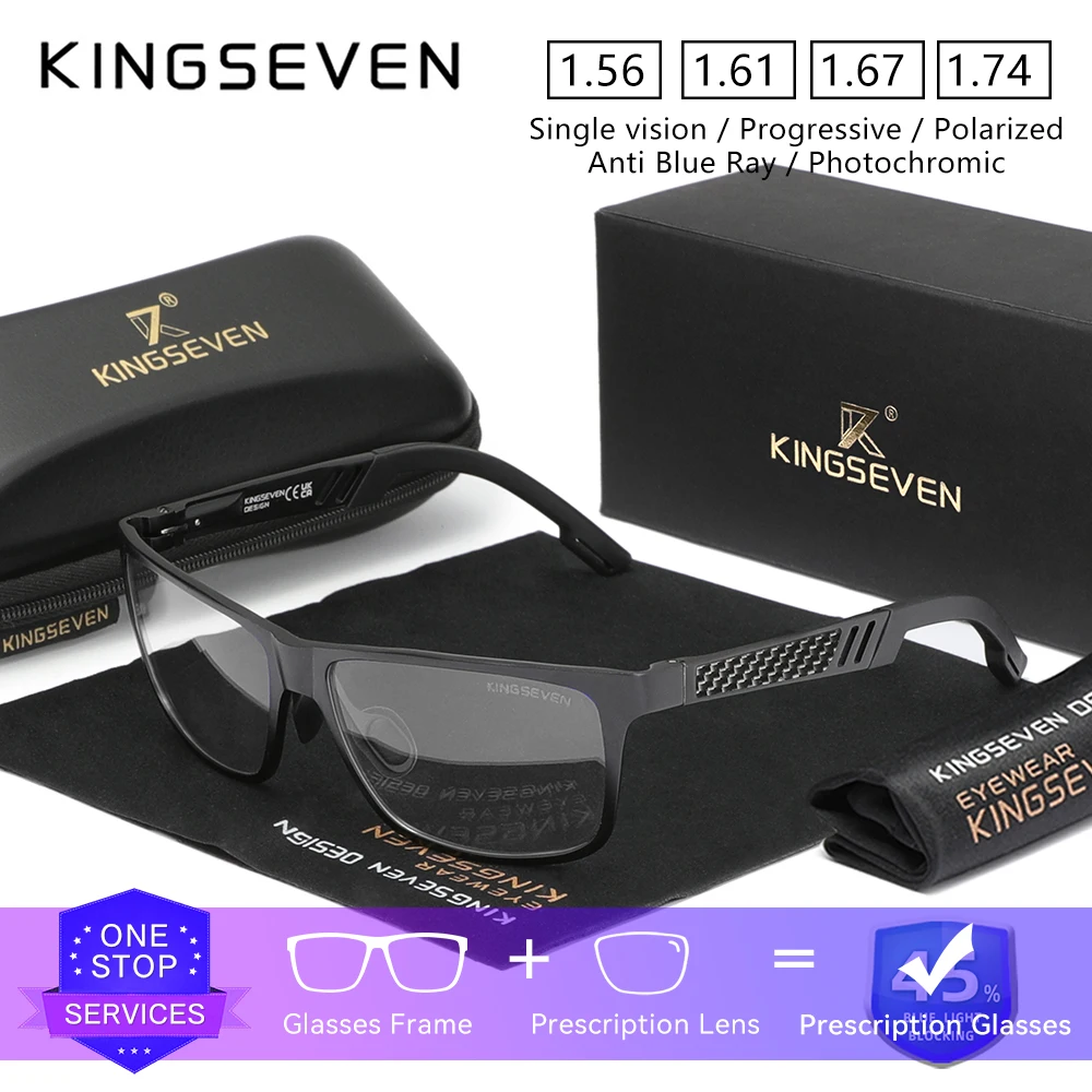 

KINGSEVEN повседневные модные ретро очки по рецепту с защитой от синего света, оптические линзы для близорукости и дальнозоркости, мужские и женские очки для чтения