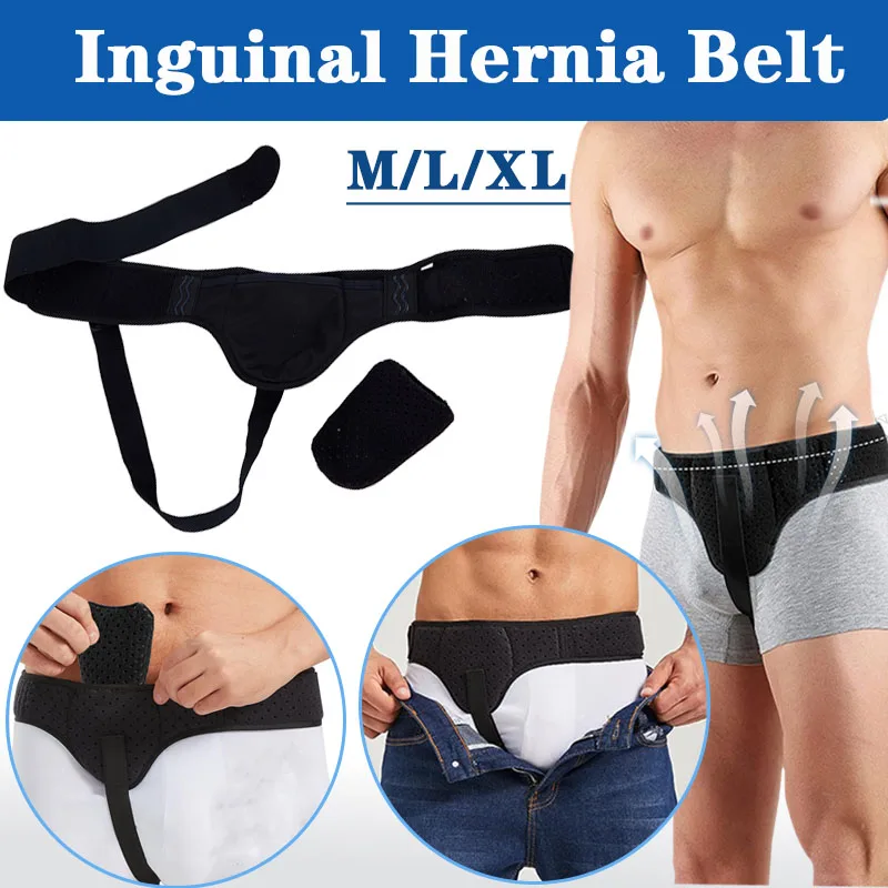 

Hernia Belt Truss with 1 removable Hernia pad for Inguinal Sports Hernia Support Brace Beneficial to Pain Relief Recovery