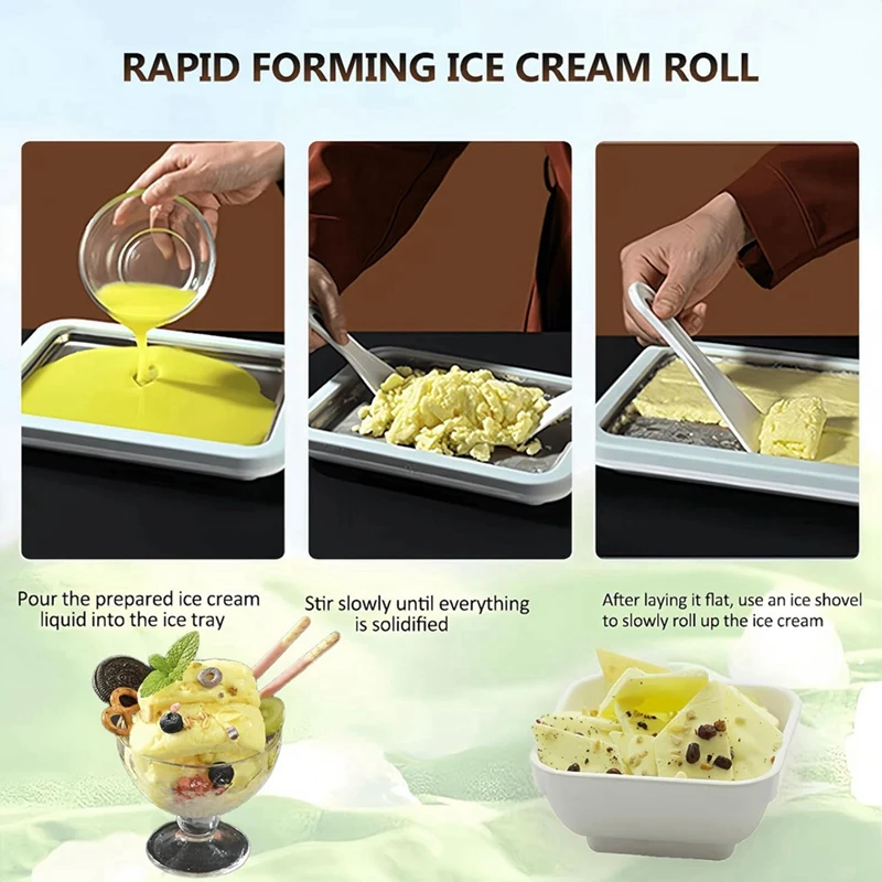 Machine à Crème Glacée Instantanée en Acier Inoxydable de Qualité Alimentaire, Congeler des Rouleaux de Yaogés Faits à la Main