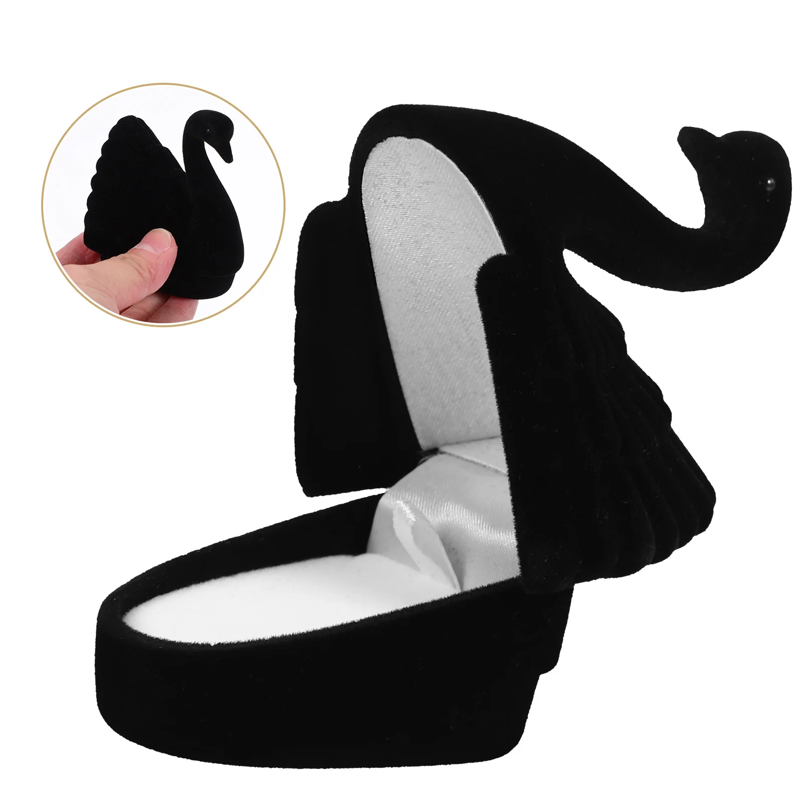 

1 шт., маленькая коробка для колец в форме лебедя для помолвки, свадебное предложение, чехол для хранения ювелирных изделий, подарочная коробка для женщин, подарок для свадебного душа