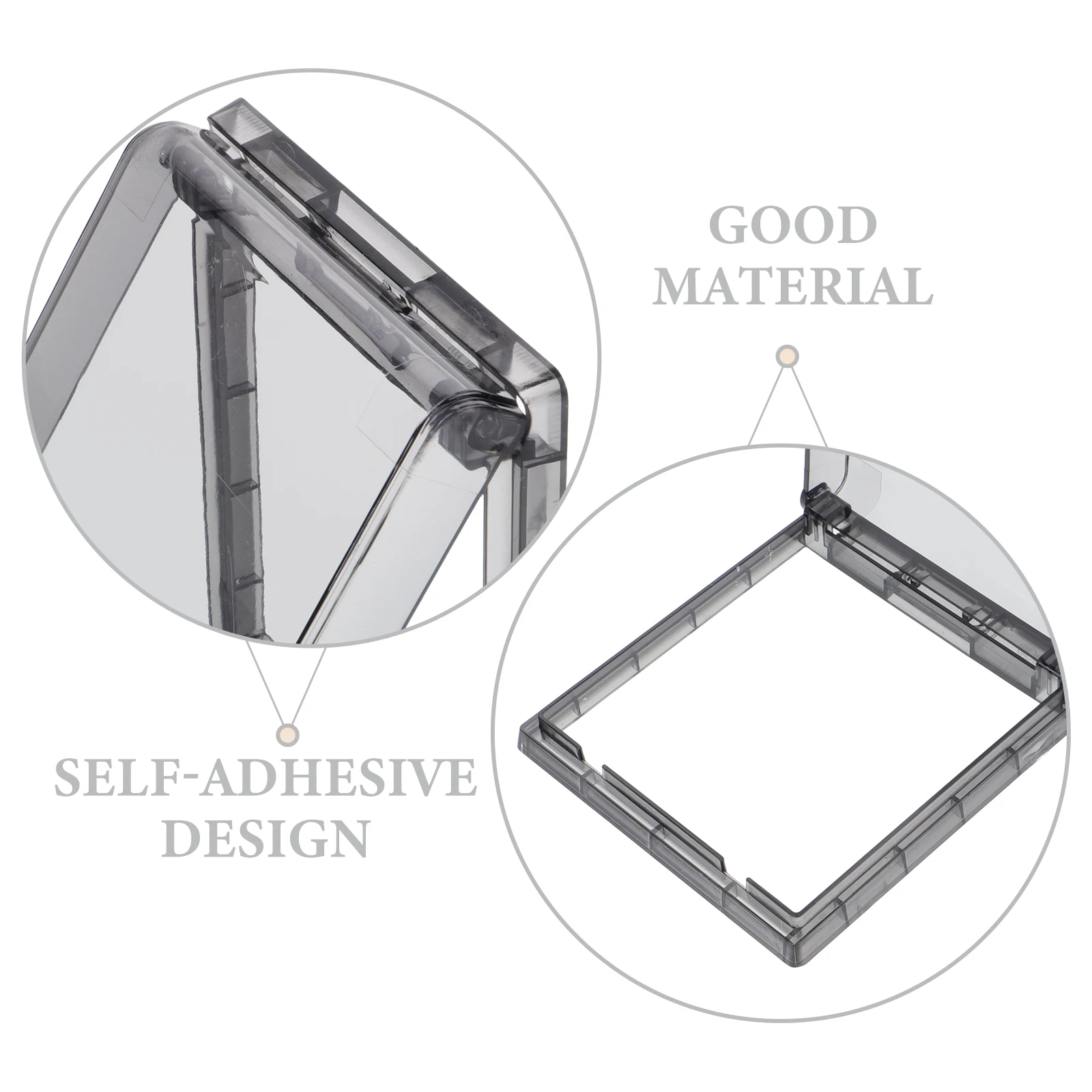 3pcs Waterproof Outlet Protector Cover Self-Adhesive Light Guard For Switches Proof Bathroom Bedroom Kitchen Use Safety