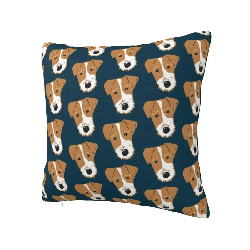 Jack Russell Fox Terrier Cushion Covers 45x45cm Polyester Dog Lover Throw Pillow Case for Car Square Pillowcase Home Decorative