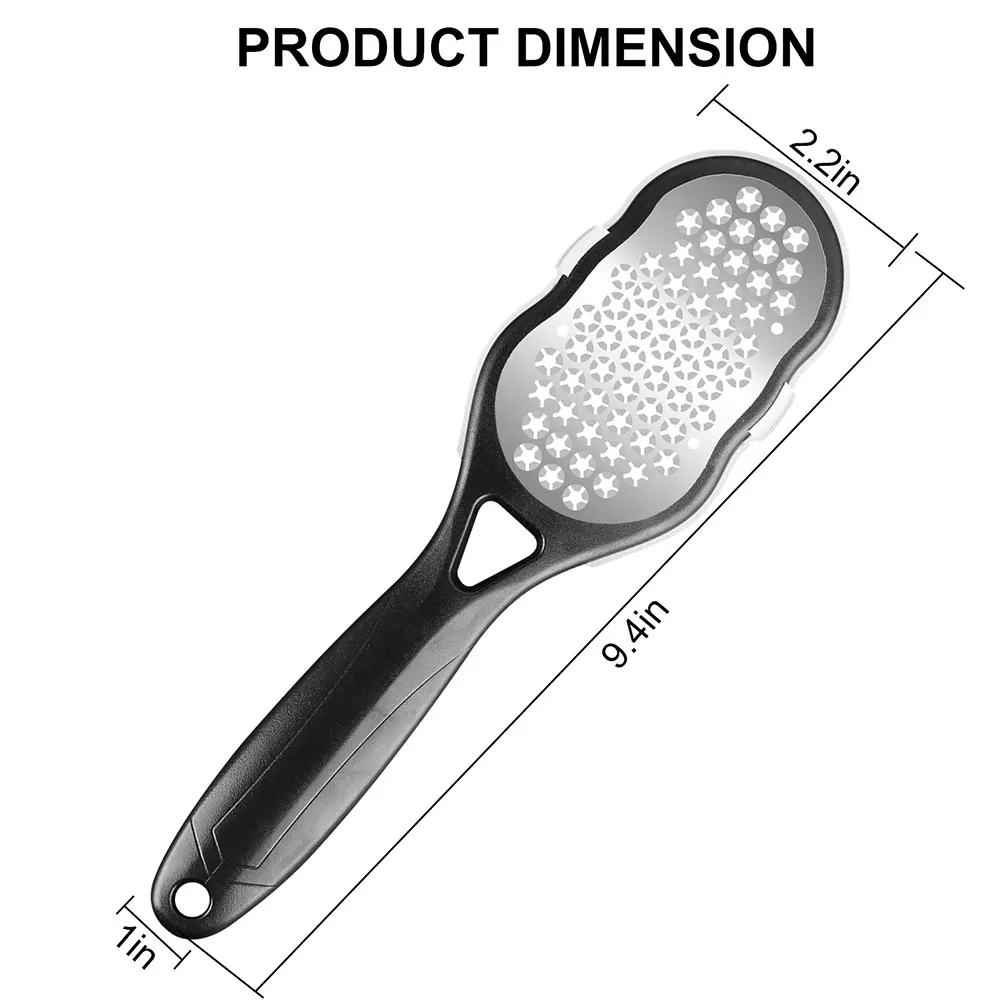 1pcs DoubleSided แฟ้มเท้า,เล็บเท้า,สครับส้นเท้า,สครับส้นเท้า,footScrub สแตนเลสสําหรับถอดแคลลัสสําหรับเท้าเครื่องมือ