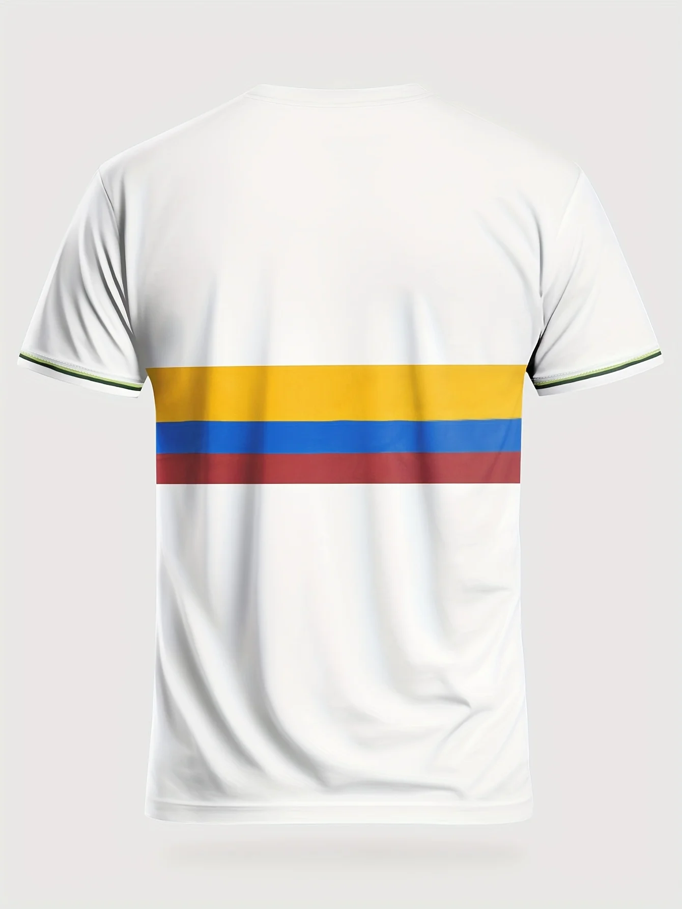 3D كولومبيا قميص كرة القدم للرجال مريح وتنفس الرياضة تي شيرت التدريب في الهواء الطلق والترفيه قمة متعددة الاستخدامات