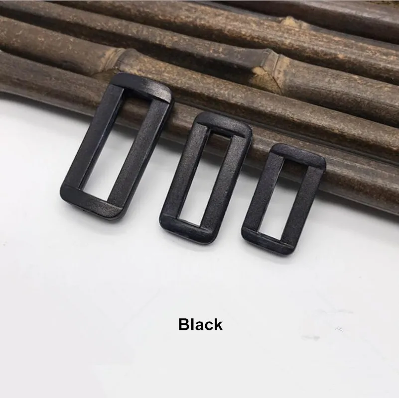 Nylon Plastic Rectangle Square Ring Buckles Loop Backpacks Straps Bag Pet Webbing Diy，Inner Diameter 15MM 20MM 25MM 30MM