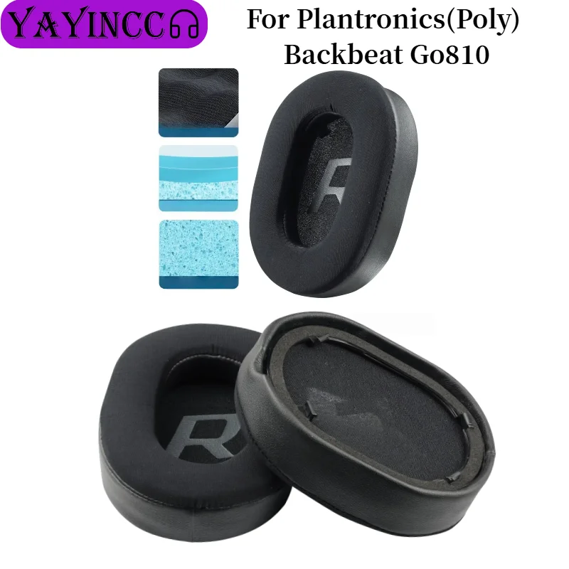 

Replacement Ice gel Ear Pads For Plantronics(Poly) Backbeat Go810 Headphones Ear Cushions, Headset Earpads, repair accessories