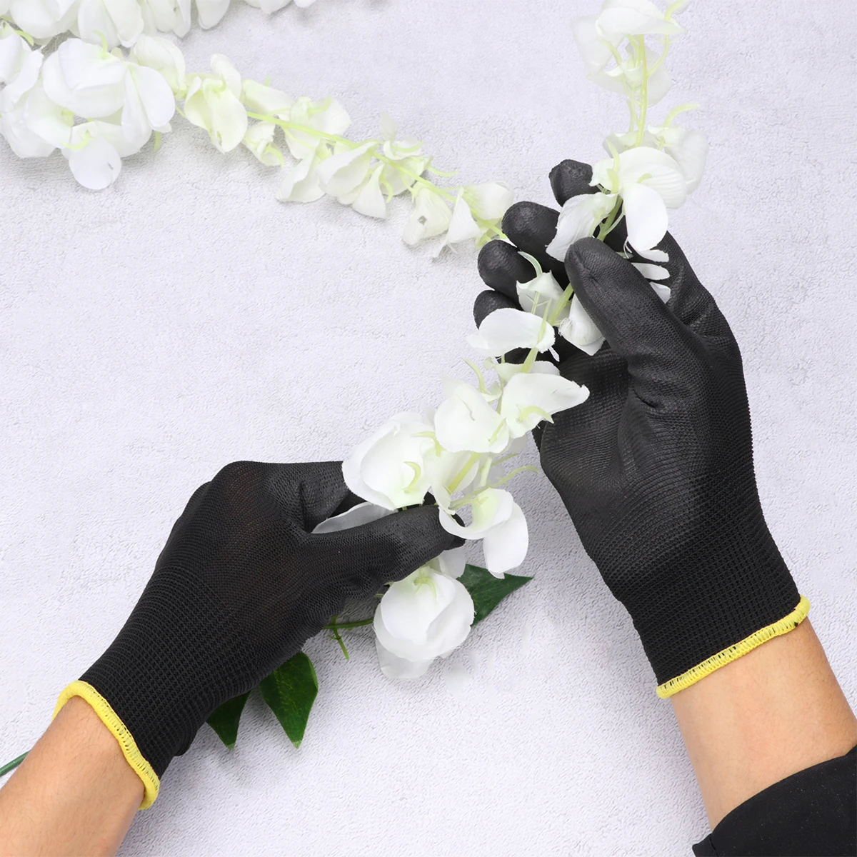 

12 Pair Anti-static Gloves Safety Mechanical Mitten Hand Protective Waterproof Work Thicken Long Time Use Oil Proof Static Free