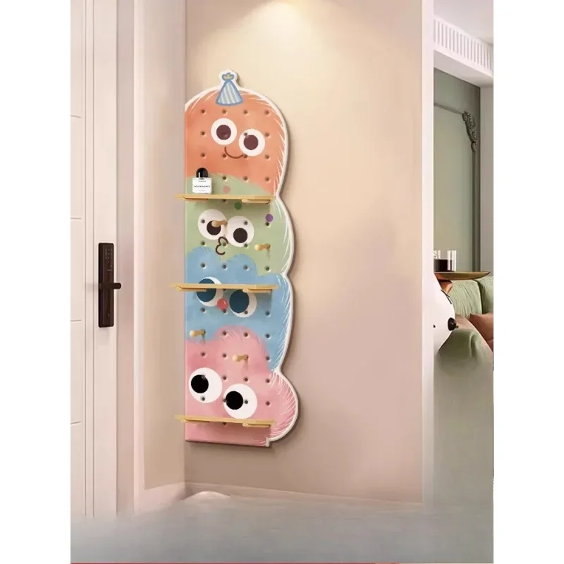 Cartoon entrance corner hole board, shelf wall decoration modeling accessories wall wall hanging storage bracket