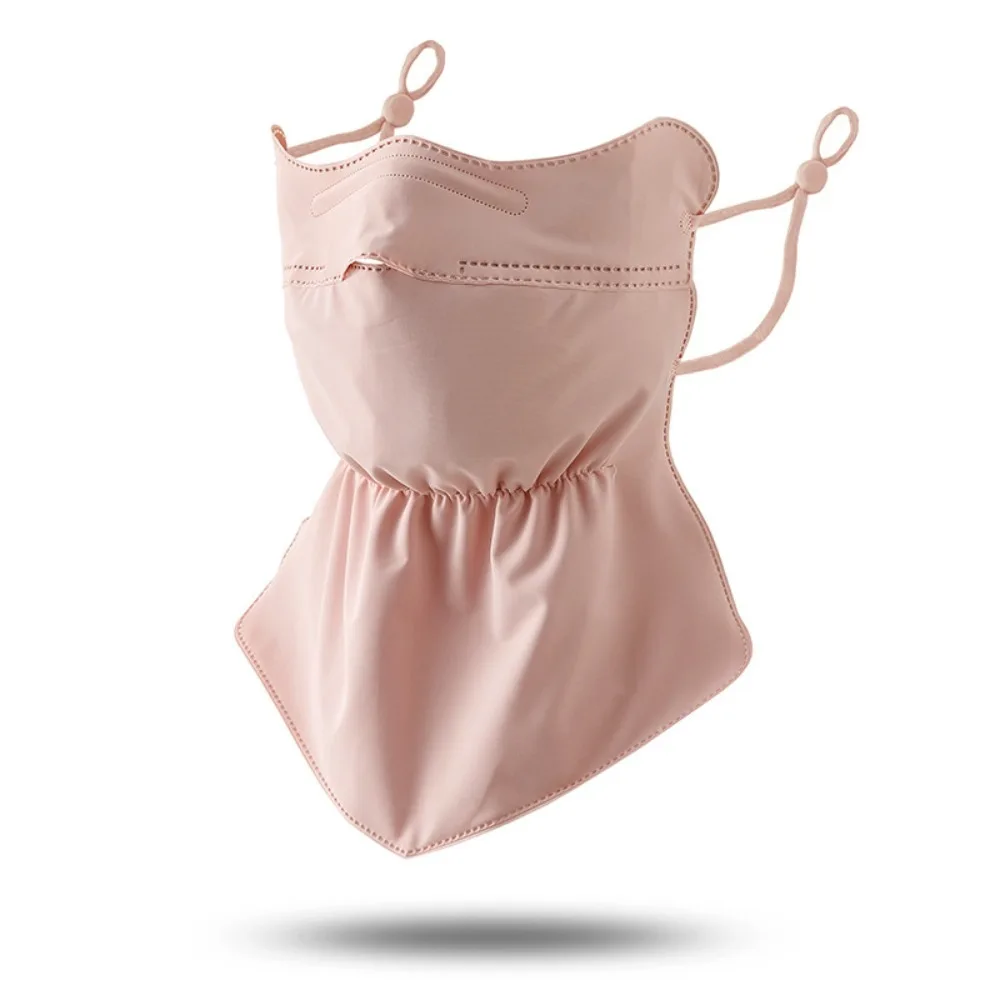 

Fashion Quick Drying Ice Silk Mask Breathable Hanging Ear Sun Protection Mask Solid Color Anti-UV Mask Scarf Women