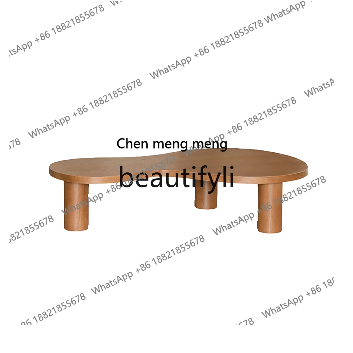 Medieval coffee table special-shaped retro cloud niche furniture art log color low tableK182