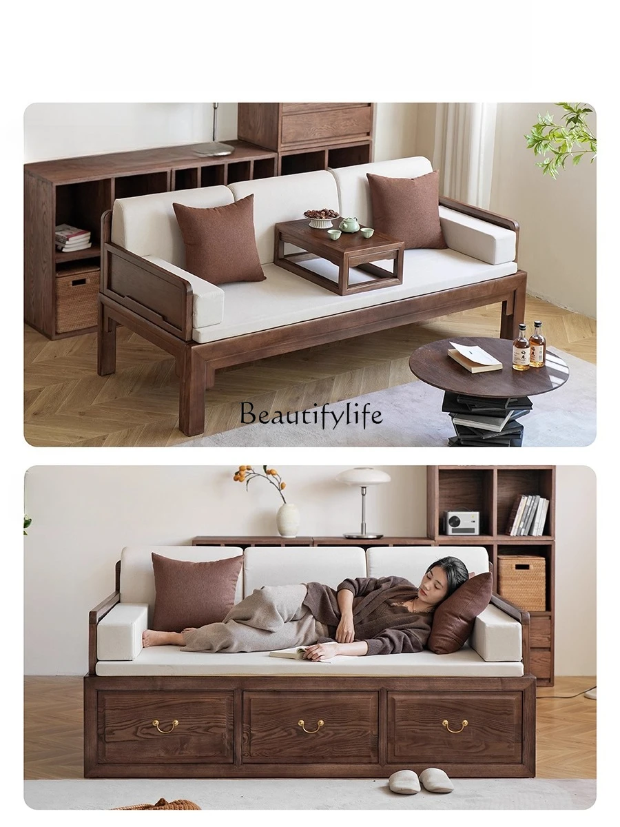 

Sofa bed folding dual-purpose small apartment living room simple integrated push-pull Arhat bed