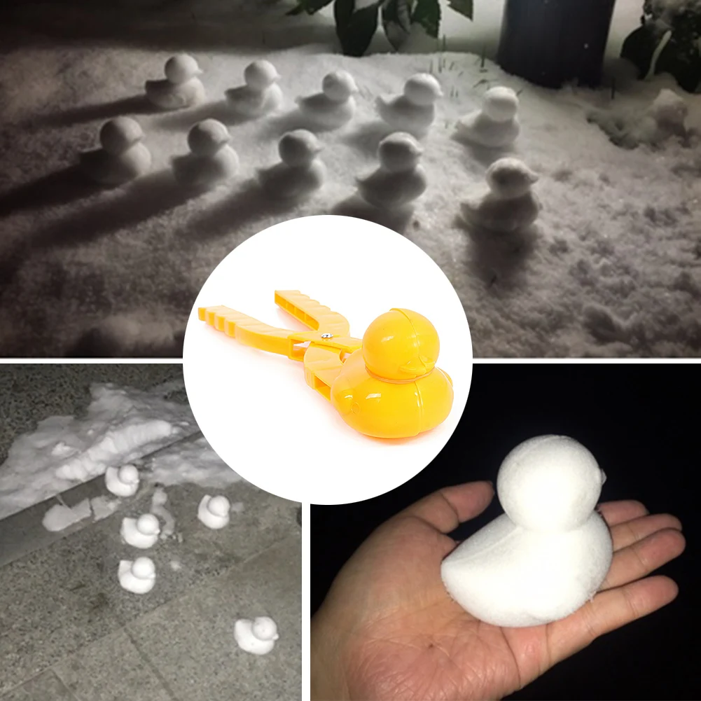 1/4pcs Snowball Clip Cute Duck Snowball Maker Clip Children Outdoor Winter Snow Sand Mold Outdoor Snowball Fight Fun Sports Toy