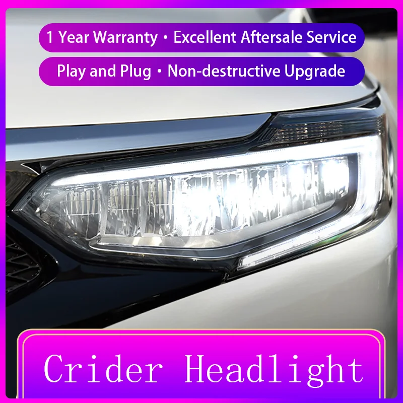 Car Headlight FOR Honda Crider 2019 2020 Front Light DRL Head Lamp Upgrade Dynamic LED HID Projector Lens Auto Tool Accessories