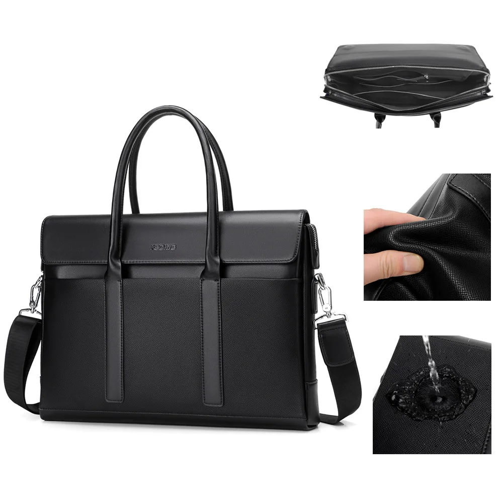 New Luxury Pu Leather Business Men's Briefcase Alligator Male Fashion Shoulder Men Messenger Bags Boy Casual Computer Tote Bag
