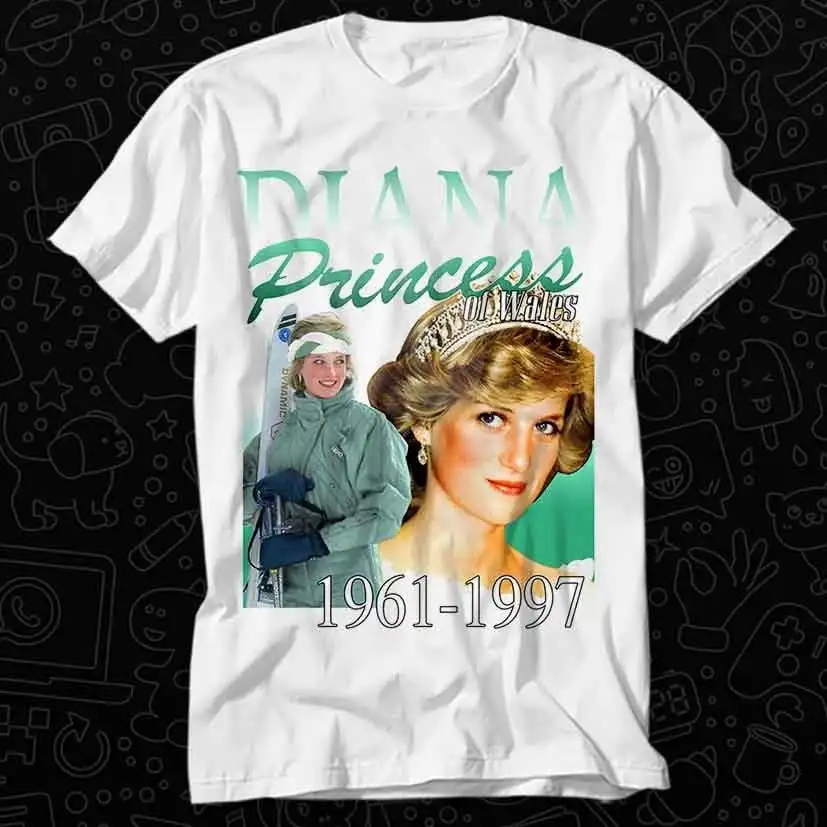 Princess Diana Wales 1961 1997 T Shirt For Top Adult Vintage Music Best Movie OZ309