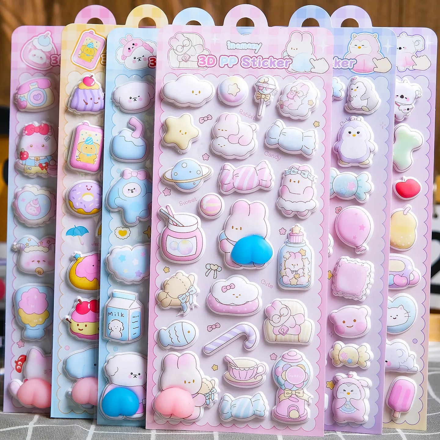 

Мультяшные животные, кролик, мягкий пресс, 3D полипропиленовые наклейки, пухлые наклейки, скрапбукинг, сделай сам, журнал, канцелярские принадлежности, наклейка, декор, школьные принадлежности